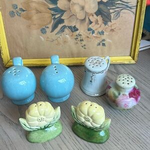 VINTAGE Salt and Pepper Sets plus Two Singles (6 pieces)